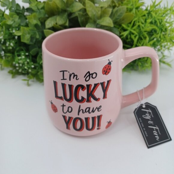 Fig & Fern "I Am So Lucky to Have You" Mug | Ladybug Detail | Microwave & Dishwa - Picture 4 of 5